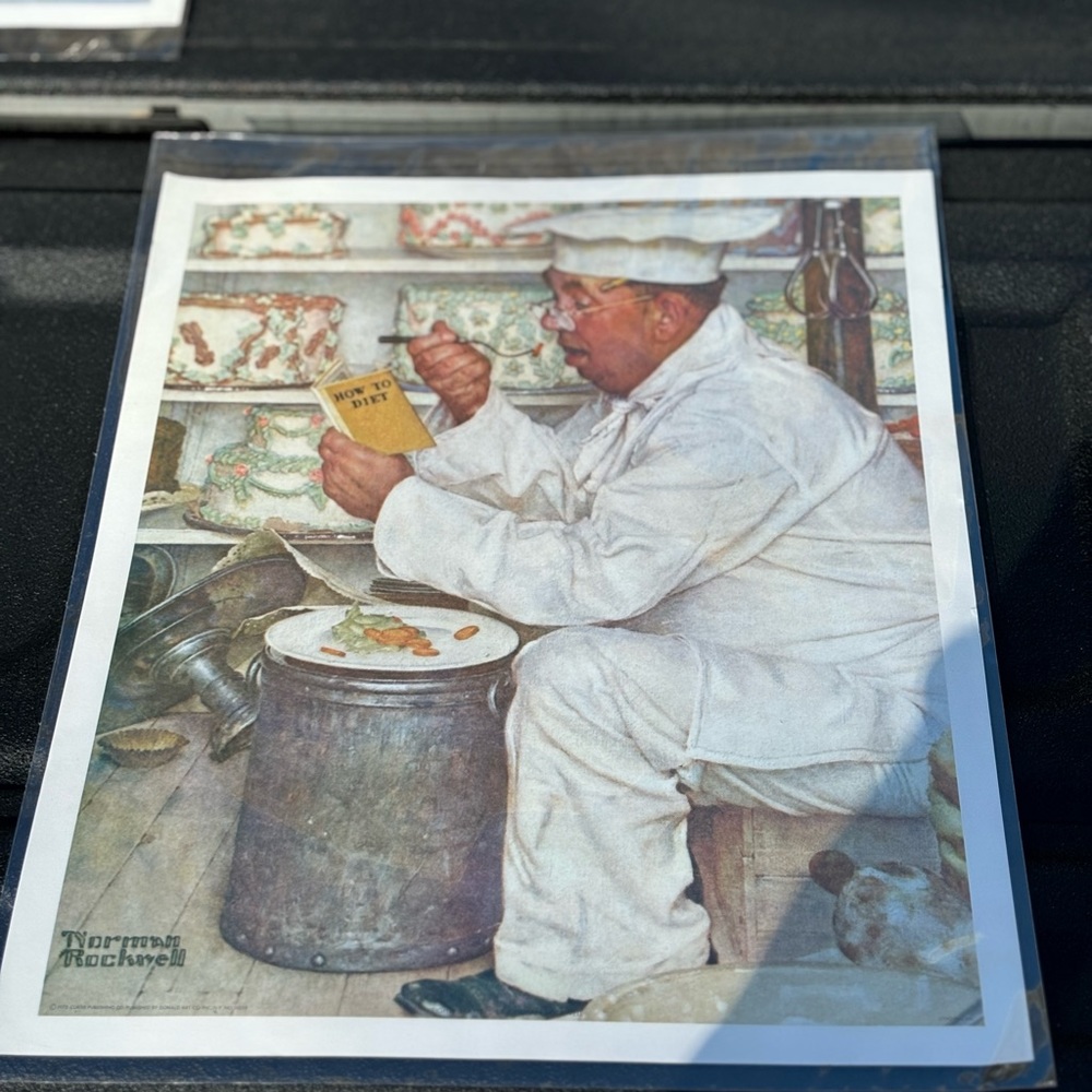 Norman Rockwell "How to Diet" print, also known as "Weighty” Print
